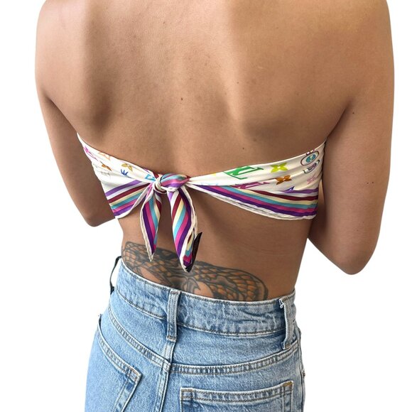 LOUIS VUITTON Vintage LV Eye Love Monogram Logo Multicolor Scarf Wrap [105707] - Picture 3 of 13